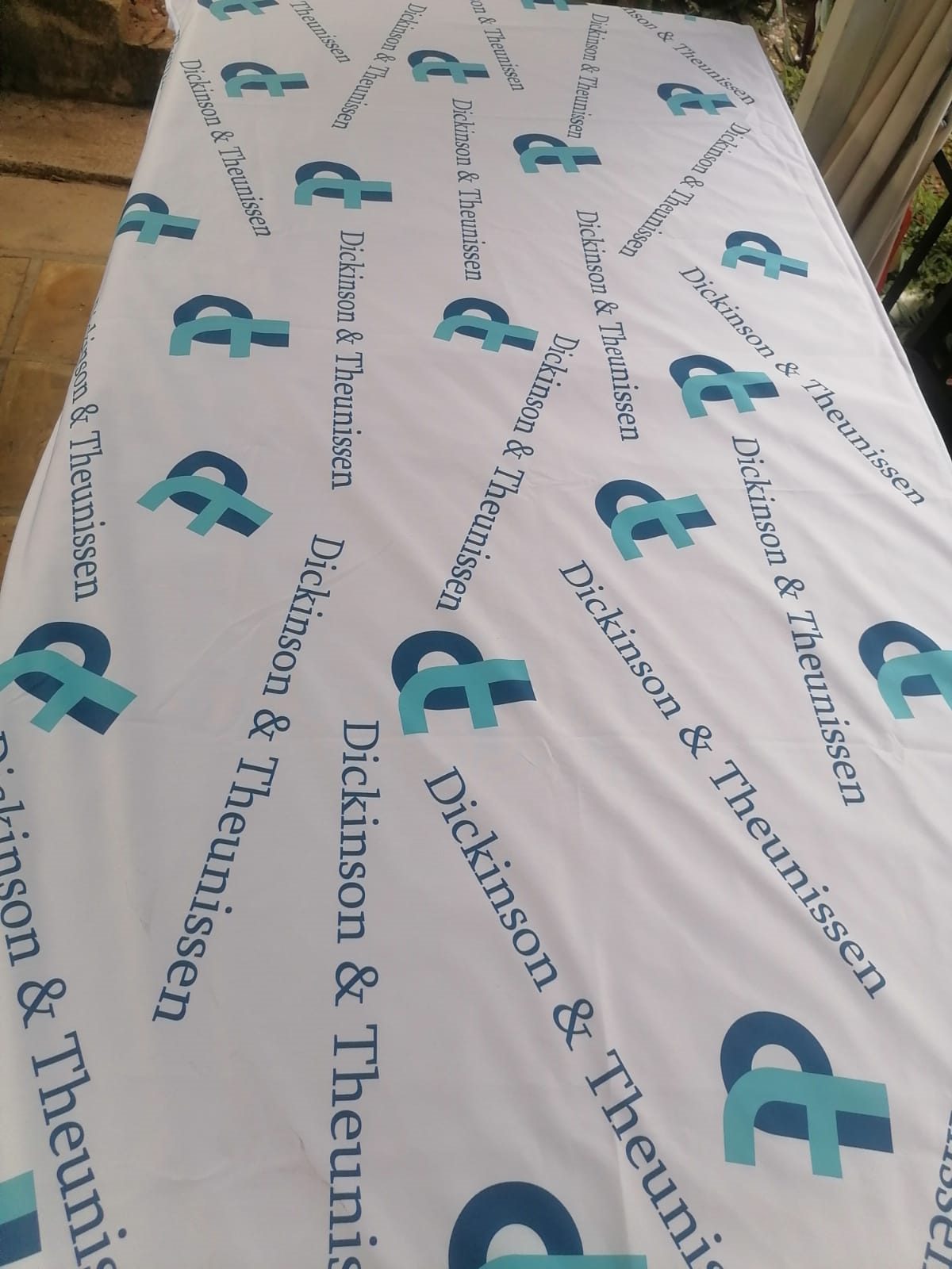 Sublimated Table Cloth for Dickinsen & Theunissen Inc.